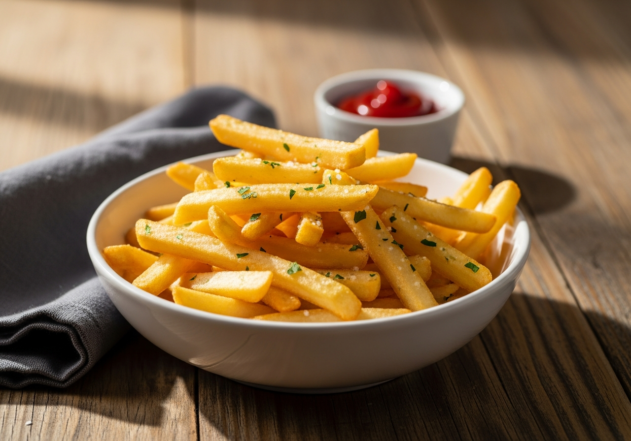 Batatas fritas crocantes